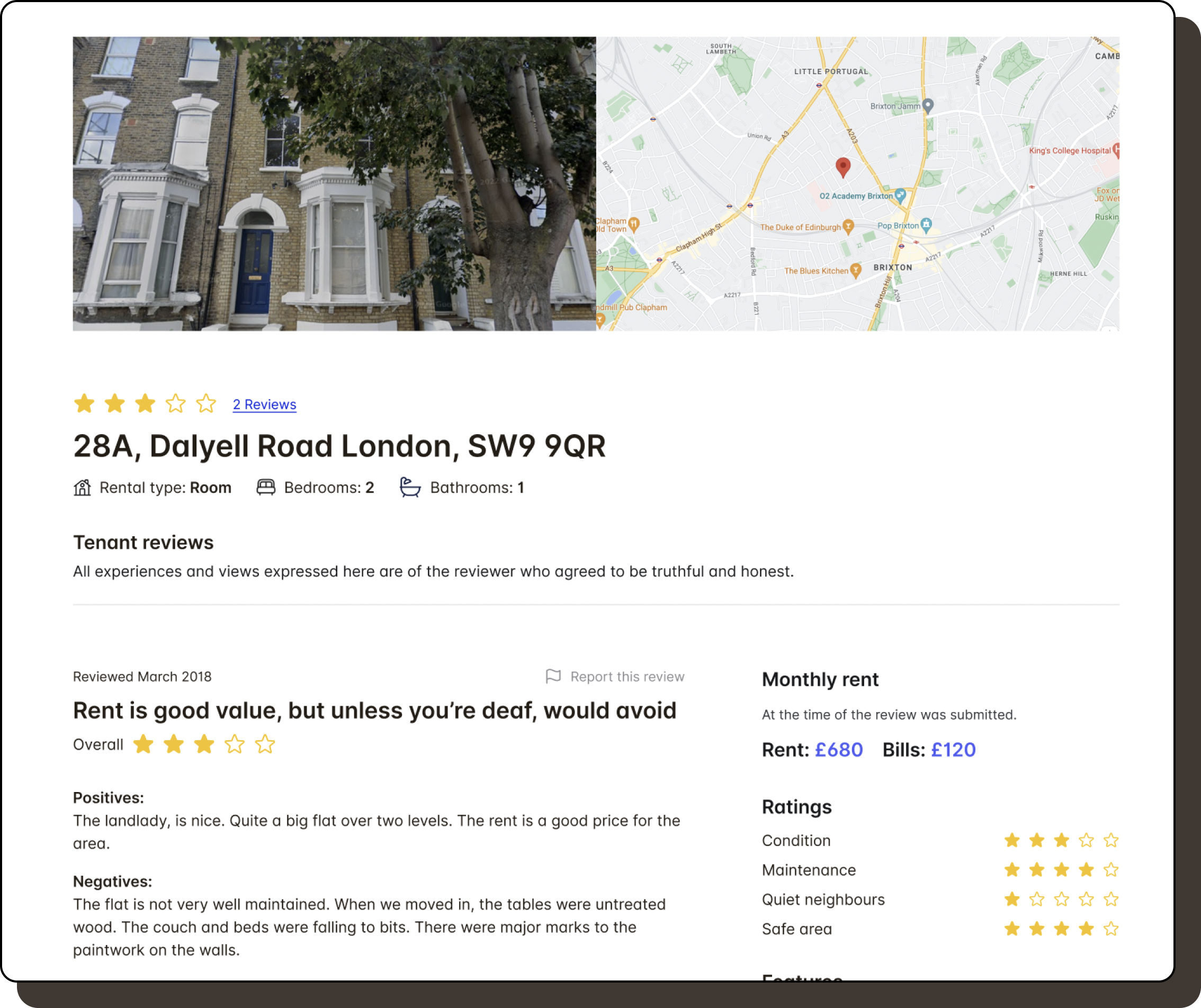 Reviews by real renters