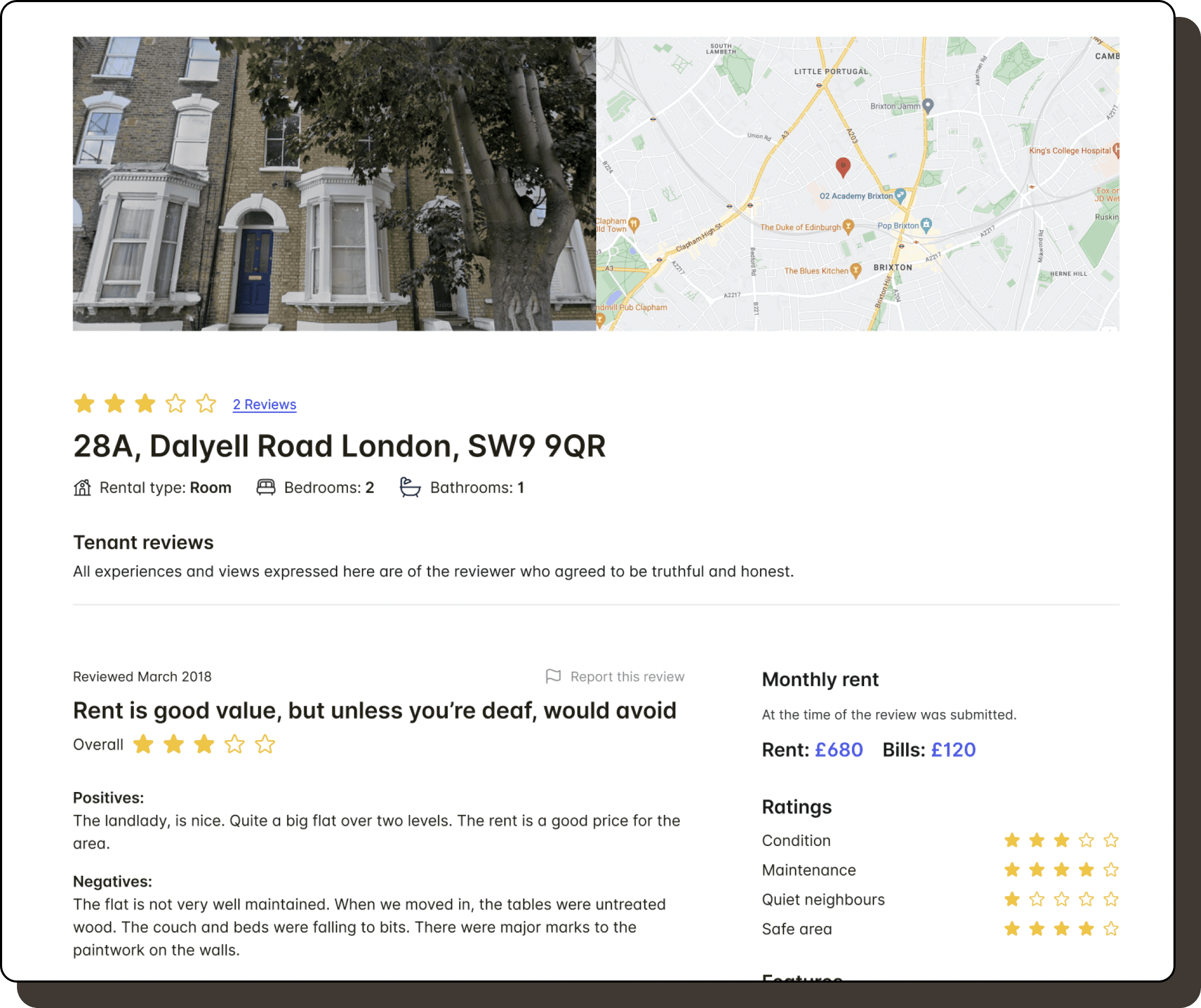 Reviews by real renters